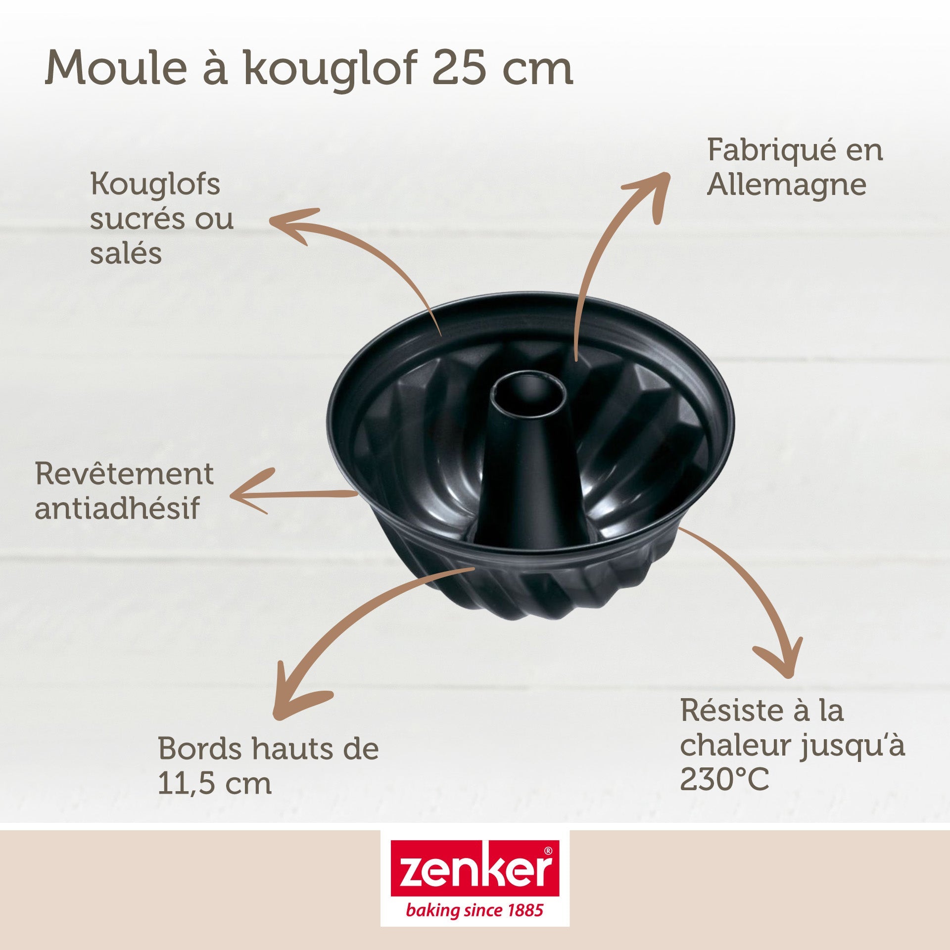 Moule à kouglof 25 cm Zenker Black Metallic Zenker - Mathon - 3