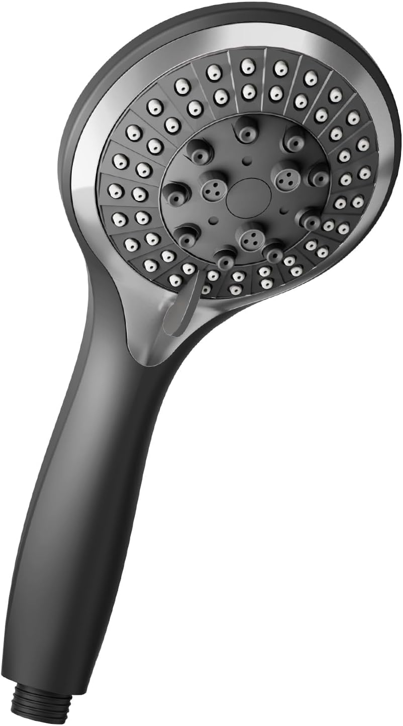 Pommeau de douche noir 5 jets haute pression Vendos85 - Mathon