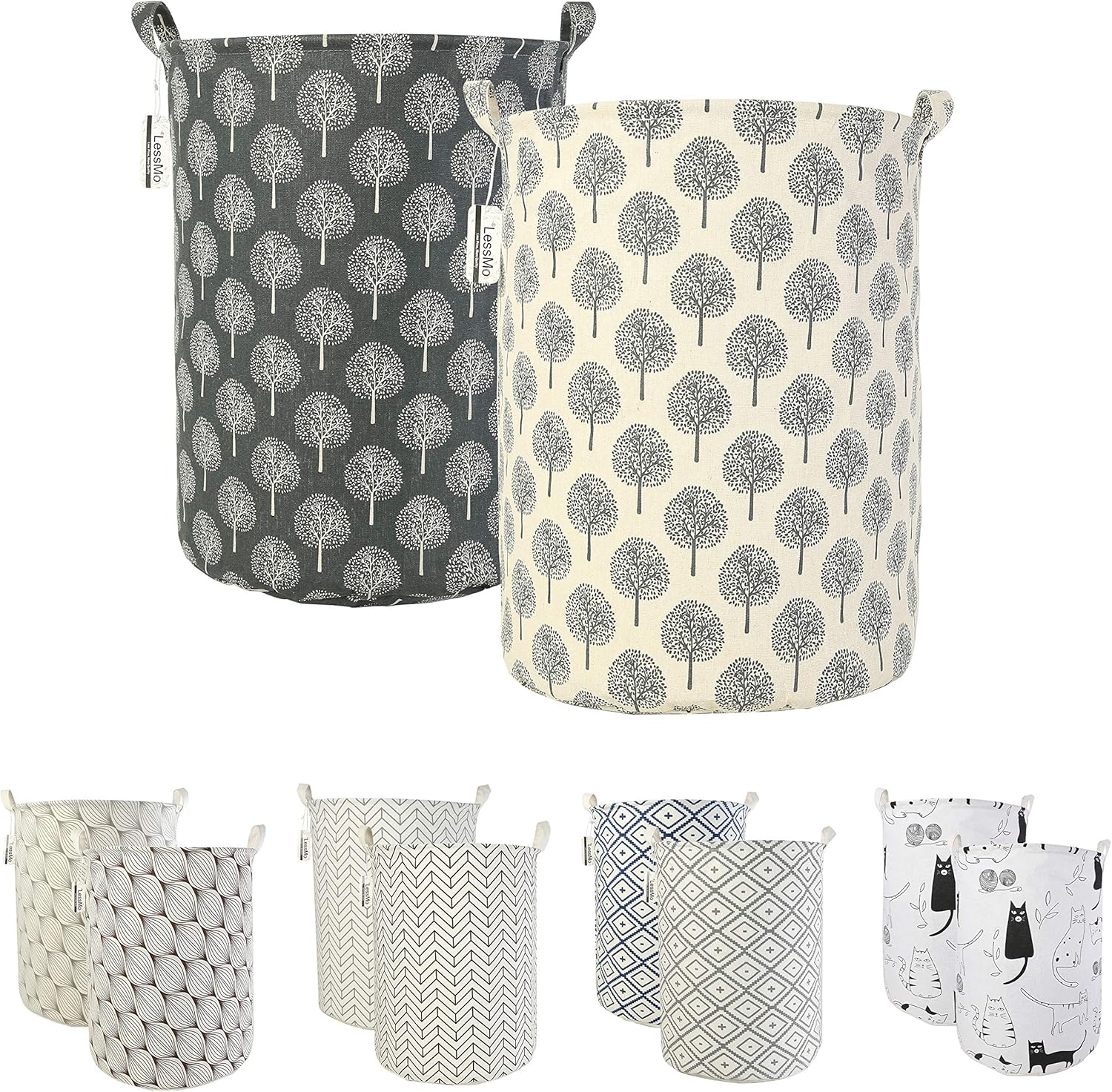 Lot de 2 Paniers à Linge Coton & Lin Imperméables 63L/43L Vendos85 - Mathon
