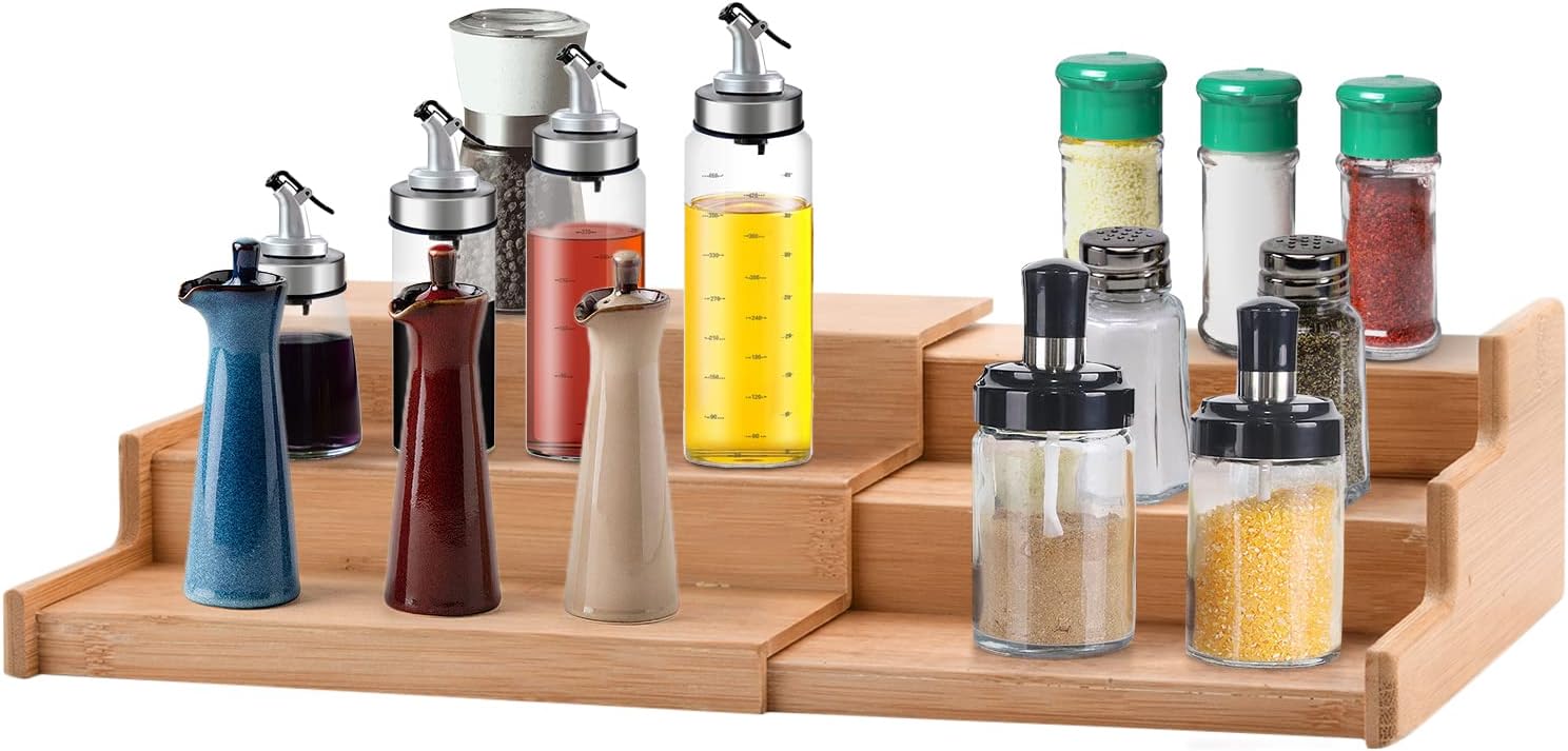 étagère à épices Extensible à 3 Niveaux bois Vendos85 - Mathon