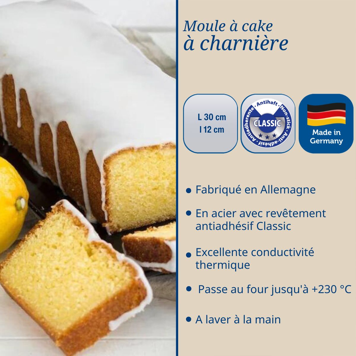 Moule à cake à charnière 30 cm Dr Oetker Back-Liebe Bicolor Dr. Oetker - Mathon - 3