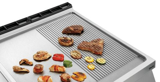 Plaque à Snacker à Gaz - Série 900 Master -1/2 lisse 1/2 rainurée - Bartscher - Mathon - 1