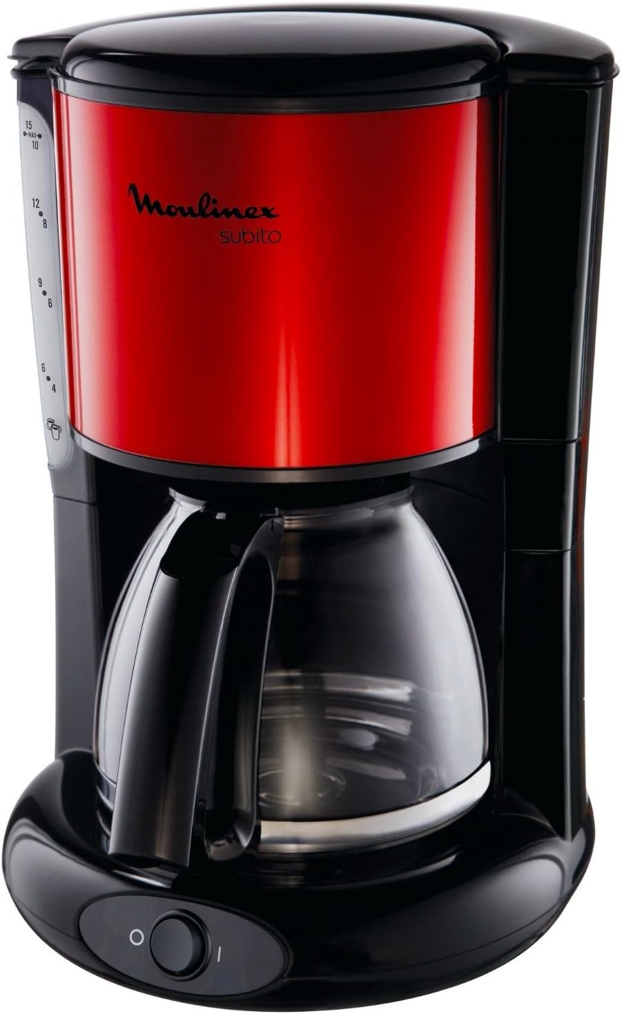 cafetière électrique de 1,25L pour 10 a 15 tasses 1000W rouge noir Moulinex - Mathon