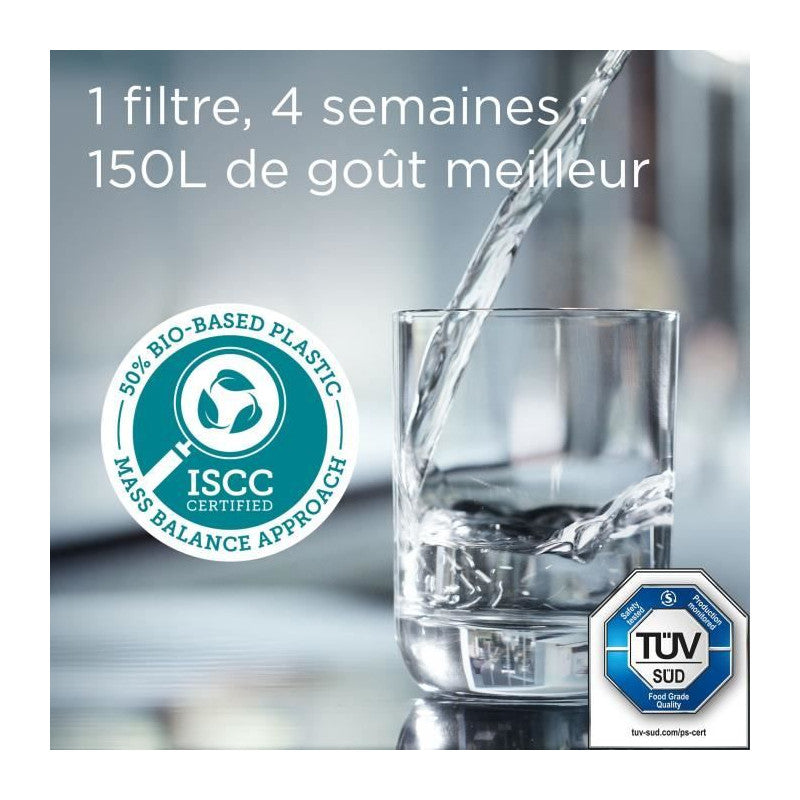 Carafe Filtrante Brita - Style Essential Bleu Minéral - Capacité 2,4l Dont 1,4l D