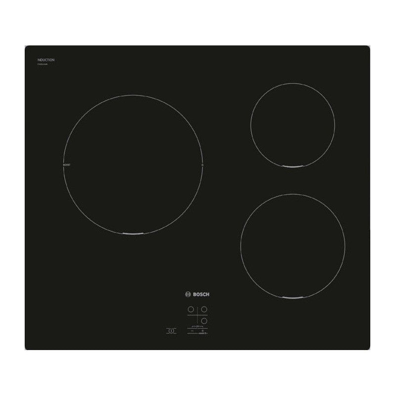 Table De Cuisson A Induction -   Série 2 - 3 Foyers - 52,2 X 59,2 X 5,1 Cm - Puc611aa5e - Noir Bosch - Mathon - 1