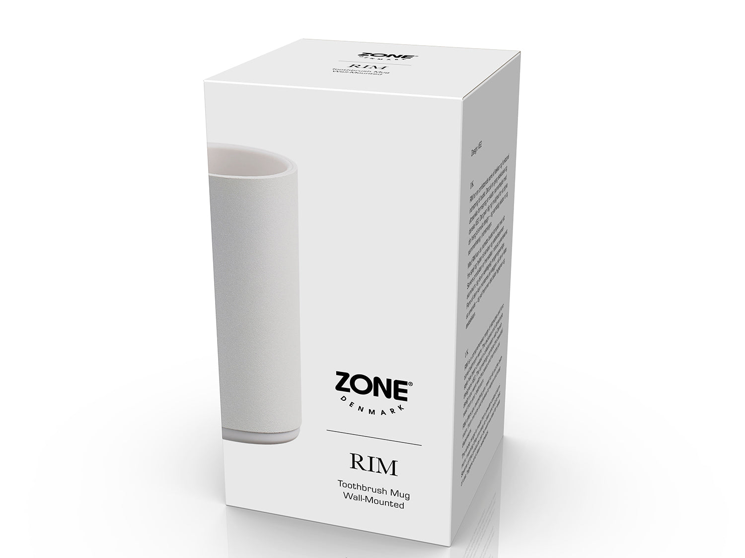 Verre à dents à accrocher RIM en aluminium et abs Blanc Zone Denmark - Mathon - 2