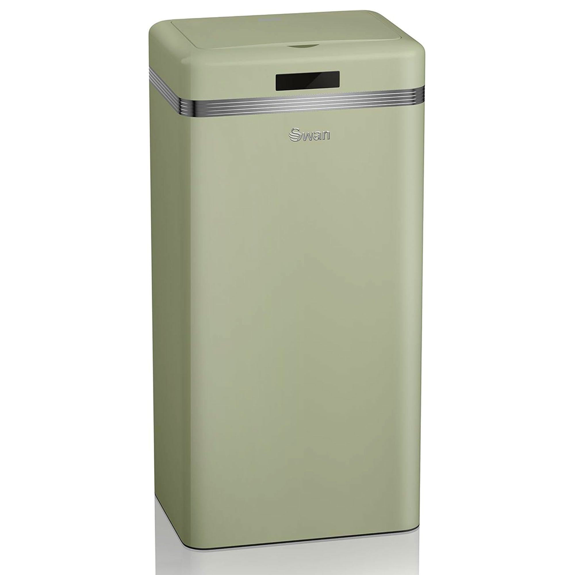 Retro Poubelle à Ouverture Automatique avec Capteur, Métal, 45 Litres, Vintage  Vert SWKA4500GNEU - Mathon - 1