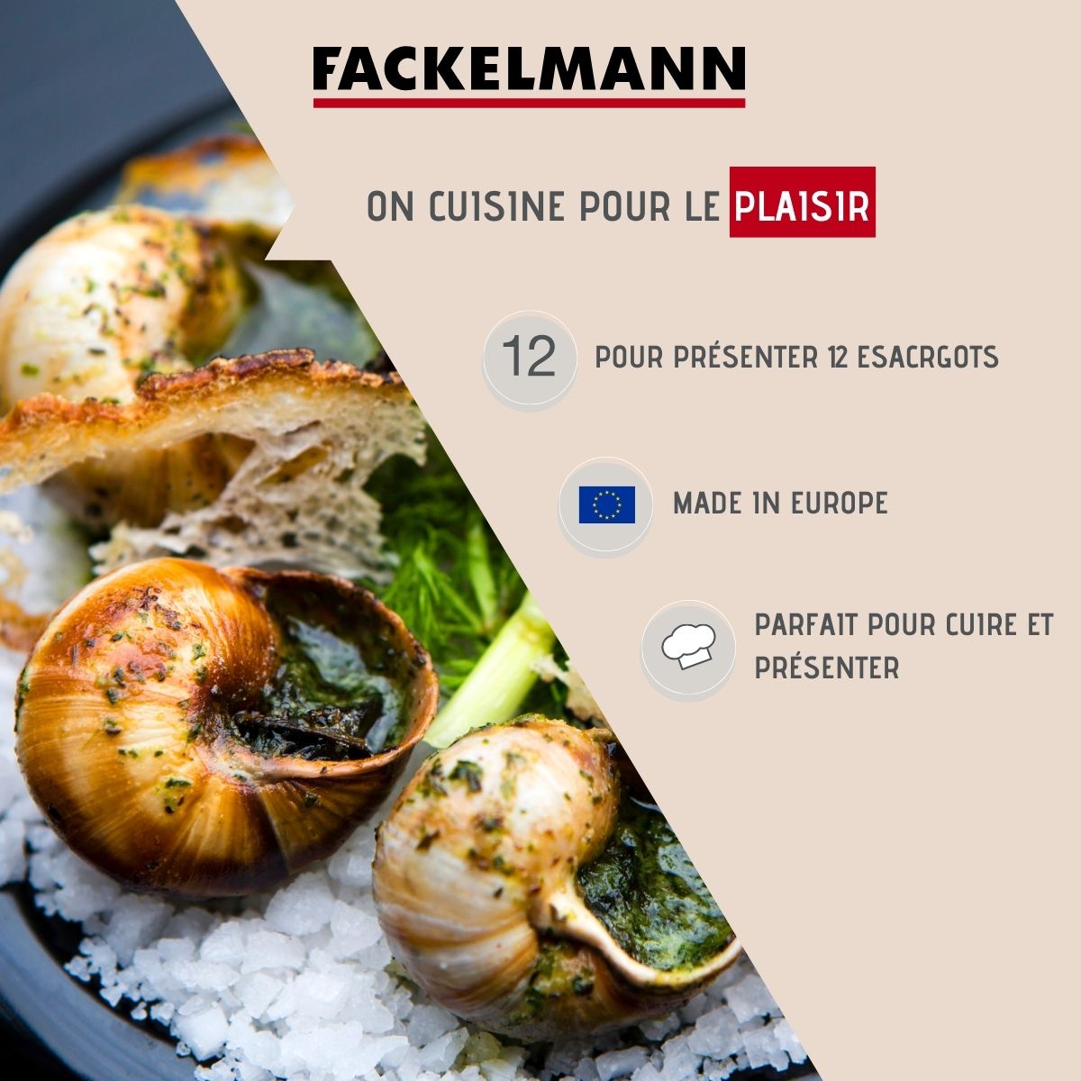 Lot de 10 plats à escargots en aluminium 17,5 cm Fackelmann - Mathon - 3
