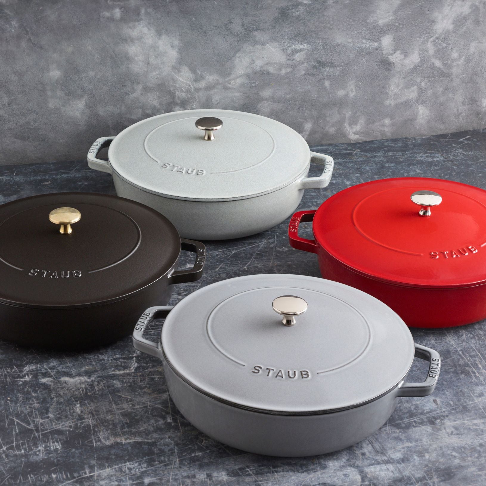 Sauteuse Chistera, Fonte, 28 cm, Gris graphite Staub - Mathon - 3