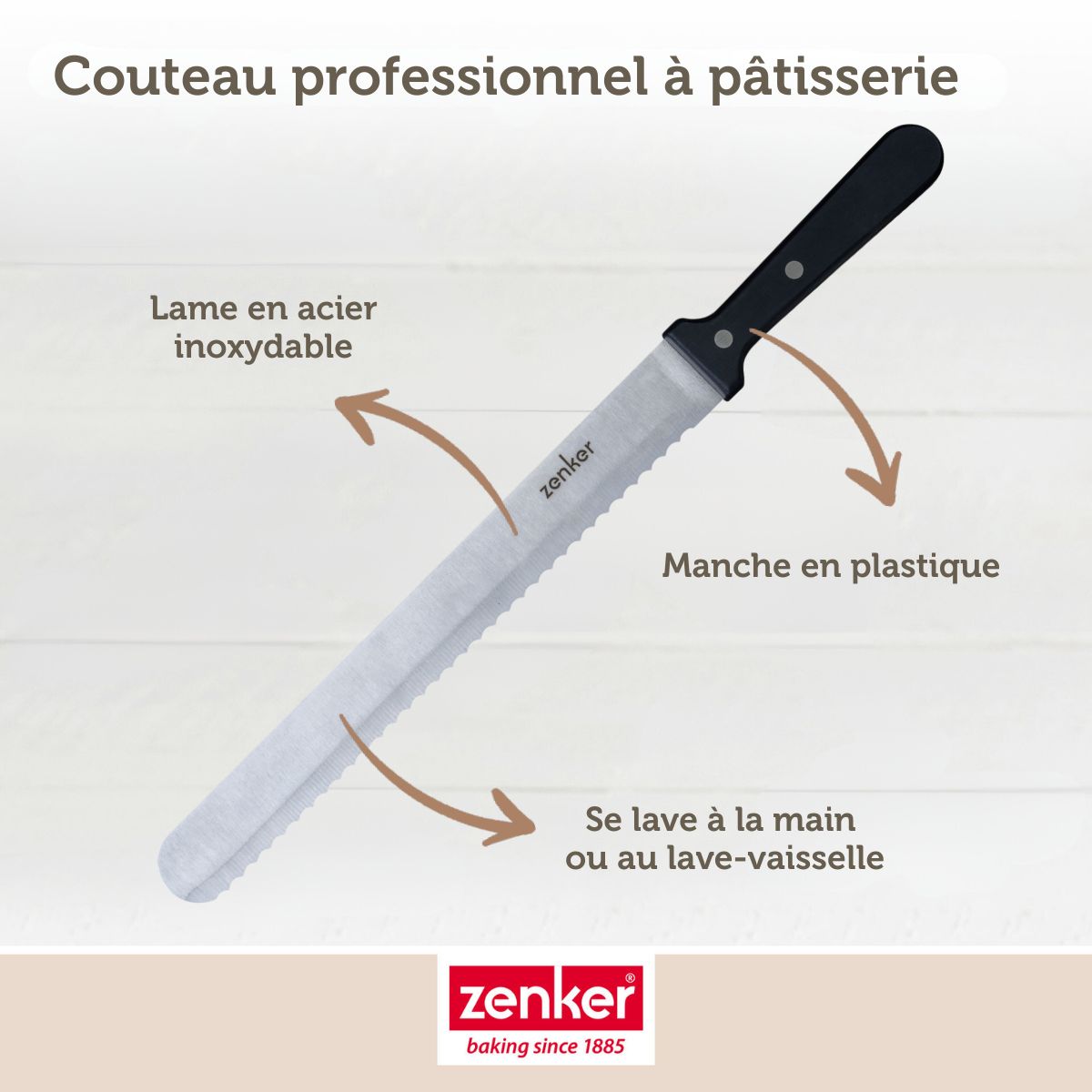 Couteau professionnel pour gâteau 30 cm Zenker Smart Pastry Zenker - Mathon - 4