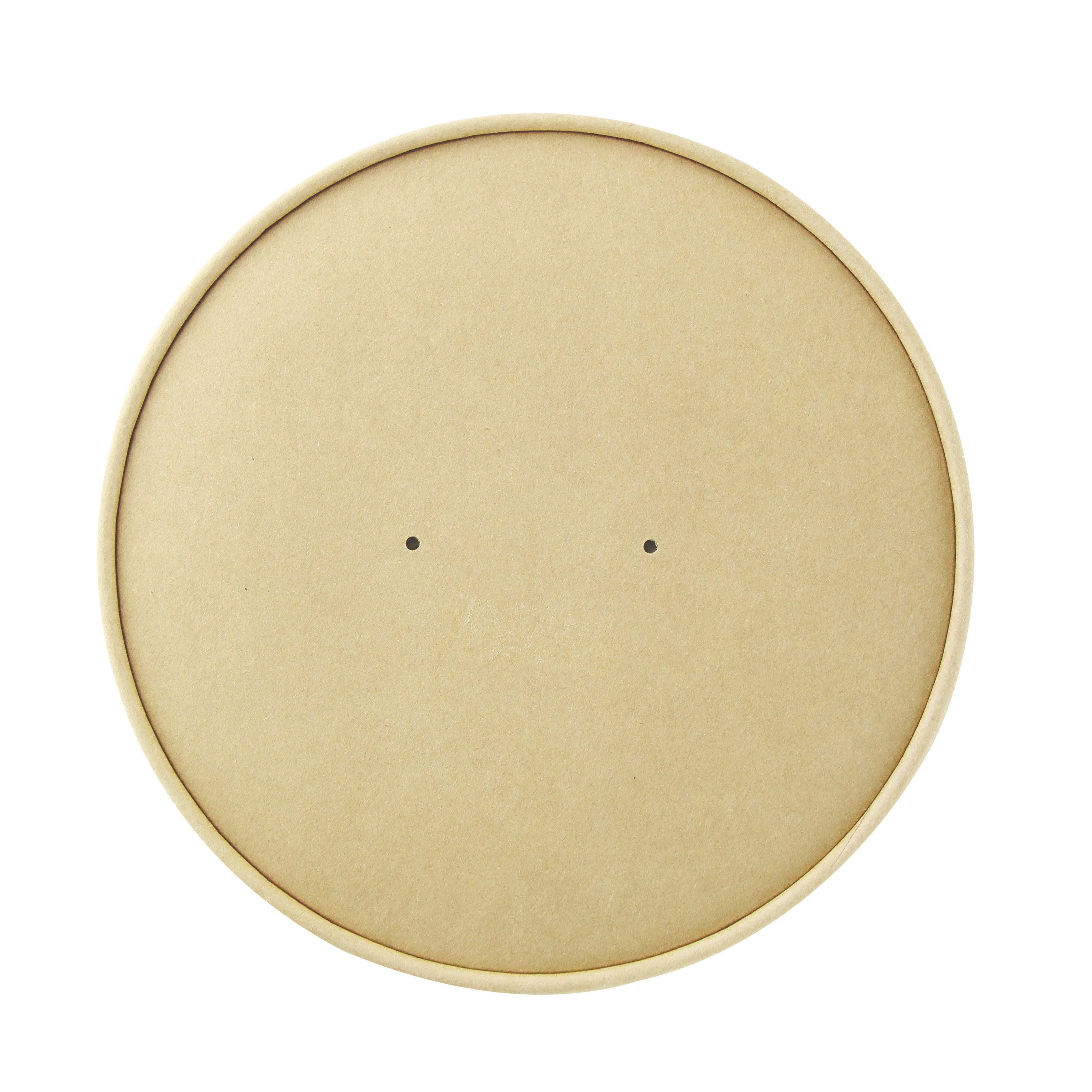 45Pcs - Couvercle plat brun en carton kraft perforé pour la vapeur  H16mm FirstPack - Mathon - 3