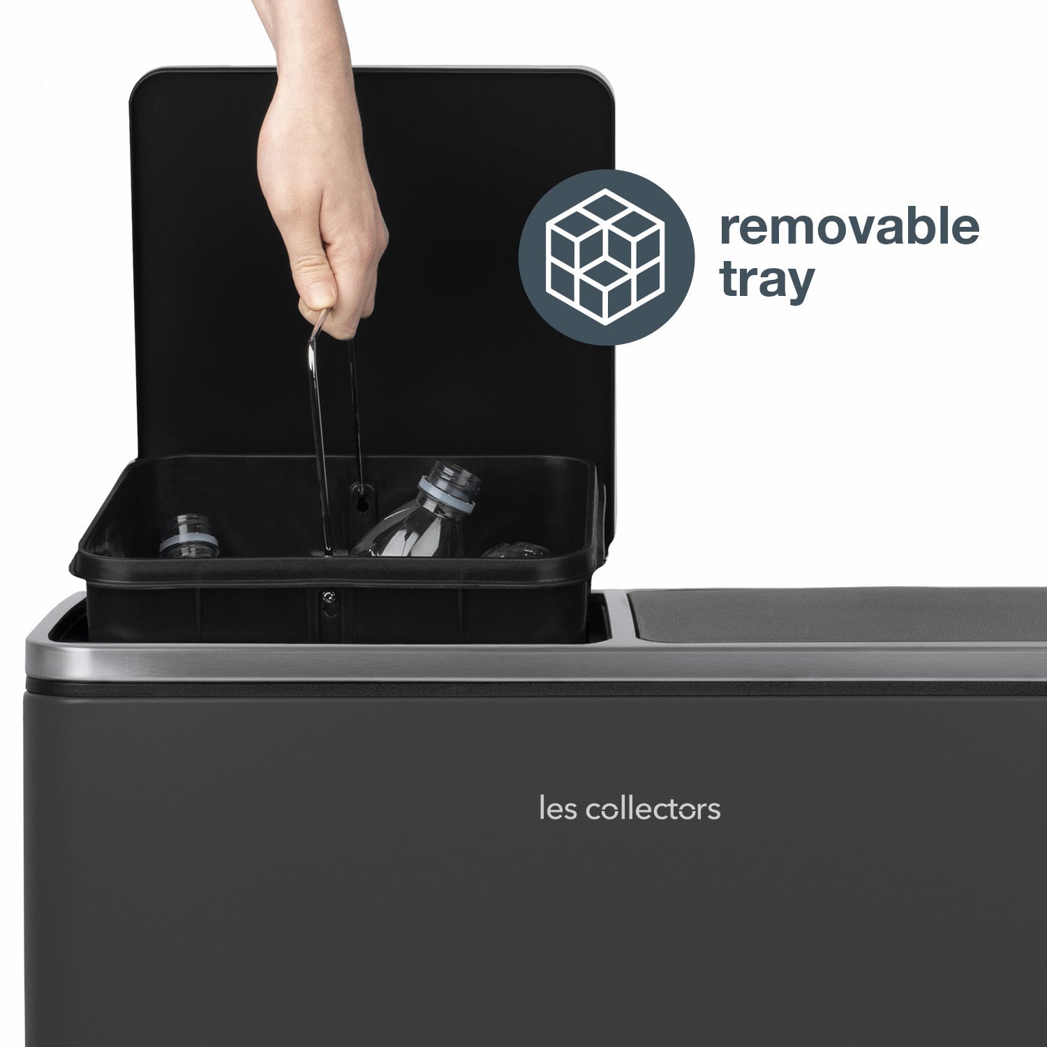 Poubelle à pédale 2 x 30L, grey edition - N°916 Les Collectors - Mathon - 6