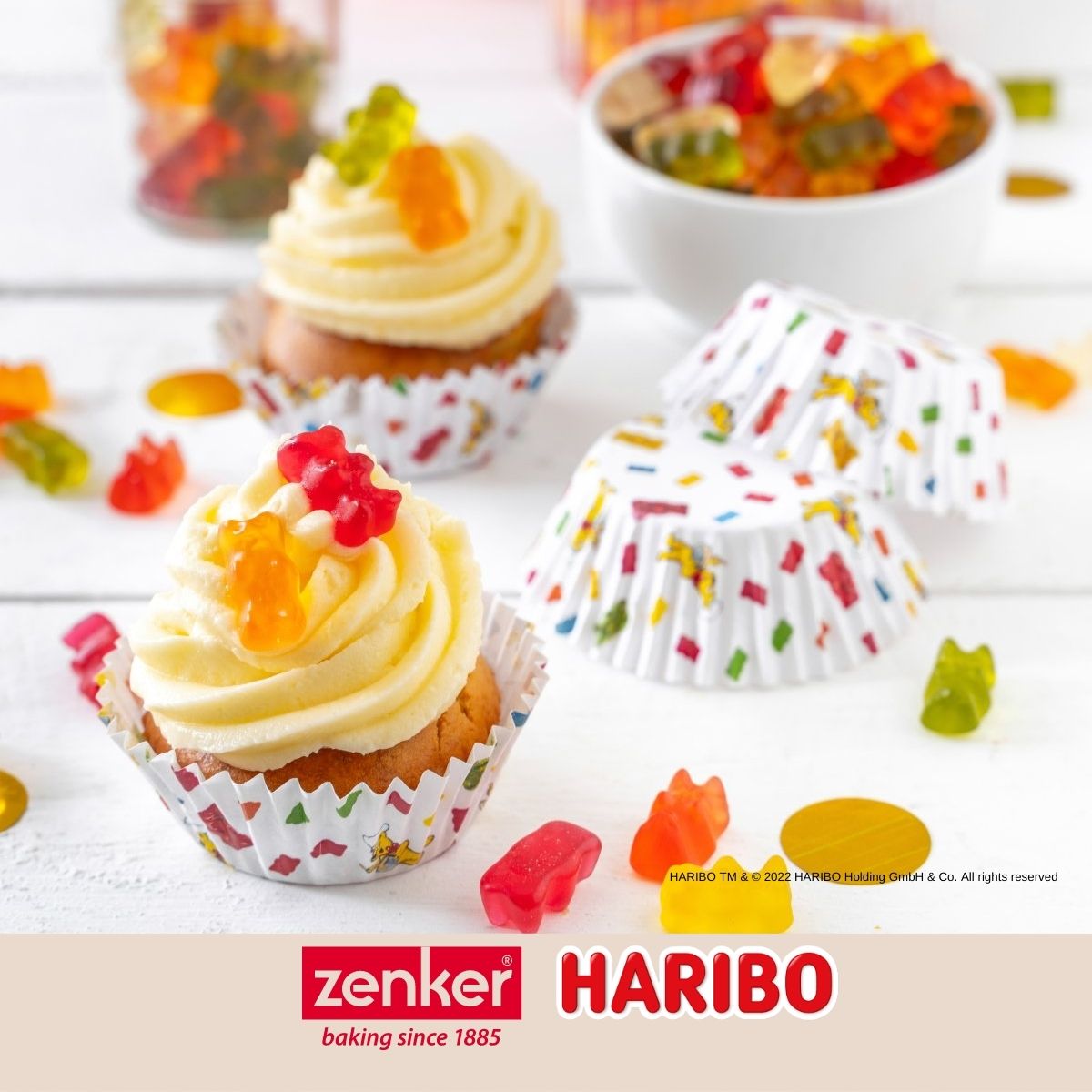 Lot de 50 moules à muffins en papier 6 cm Zenker Haribo Zenker - Mathon - 2
