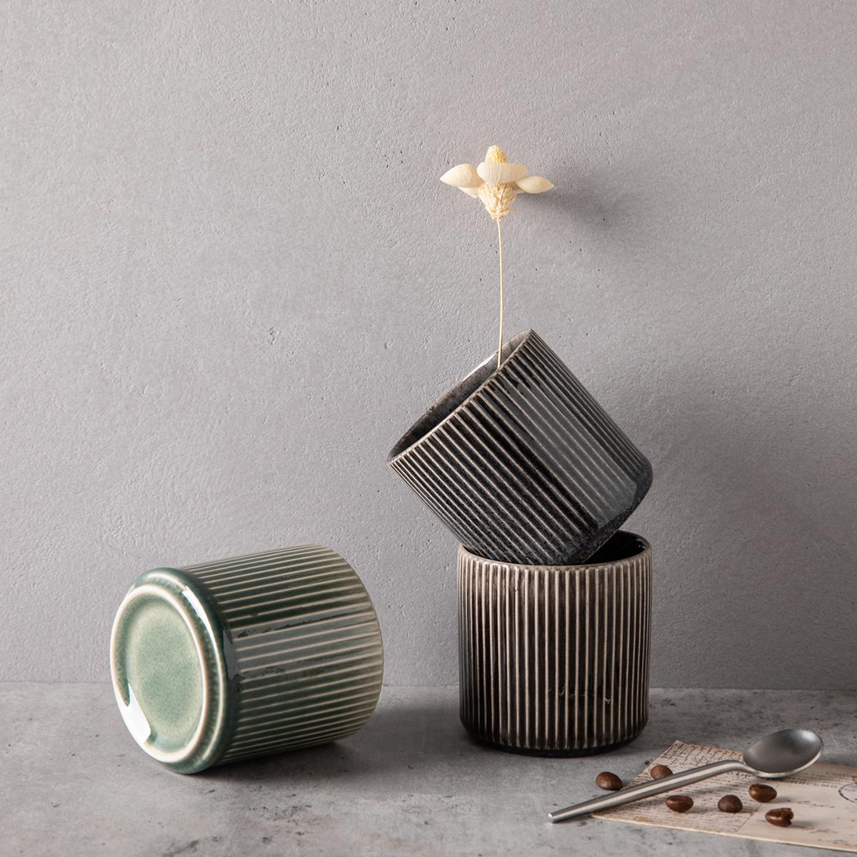 Lot de 4 tasses noir - "Charbon" Laguiole Cuisson - Mathon - 3