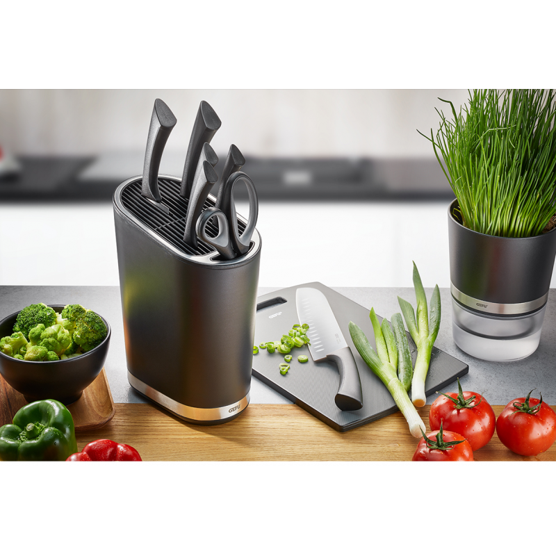 Bloc de couteaux Smartline 19x25,5 cm en acier inoxydable et plastique Gefu - Mathon - 3