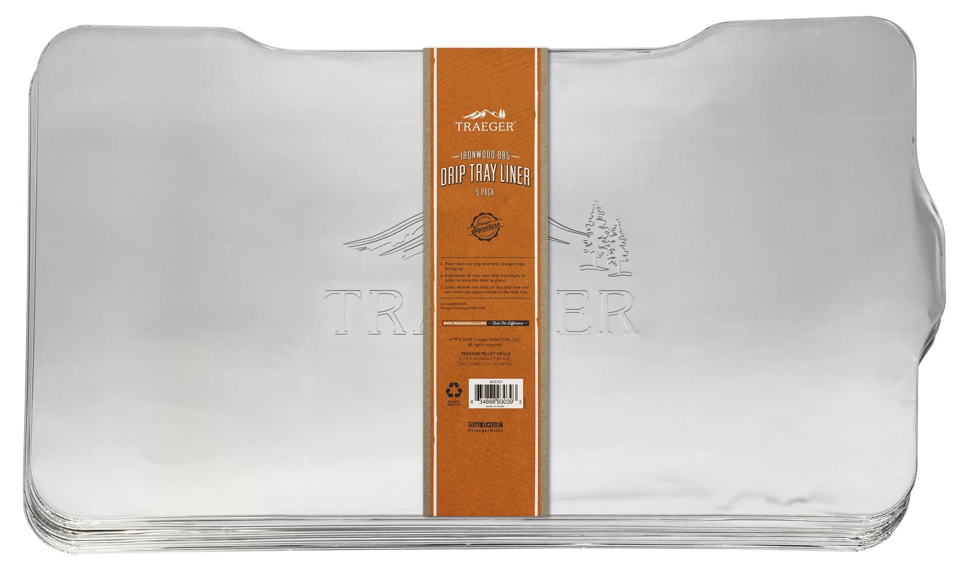 5 Plaques Aluminium De Récupération De Graisses Ironwood 885 Traeger - Mathon