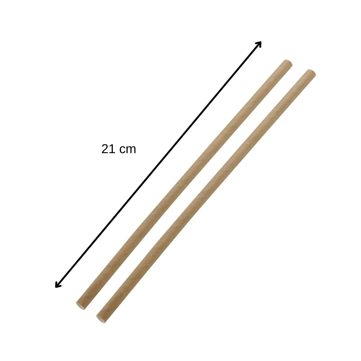 Lot de 500 pailles en papier brun 21 cm  Nature Fackelmann - Mathon - 3