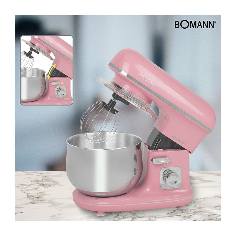 Robot pétrin multifonction 5L 1100W Bomann KM 6030 CB Rose Bomann - Mathon - 4