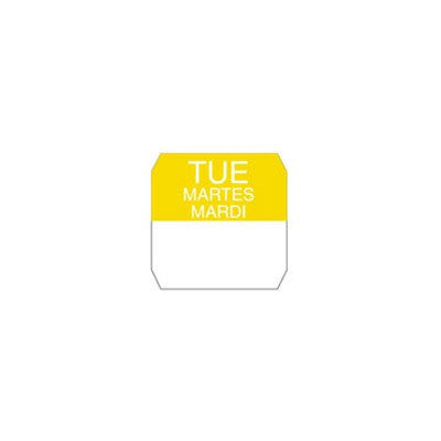 1000Pcs - Rouleau étiquette jaune mardi  25x25mm FirstPack - Mathon - 1