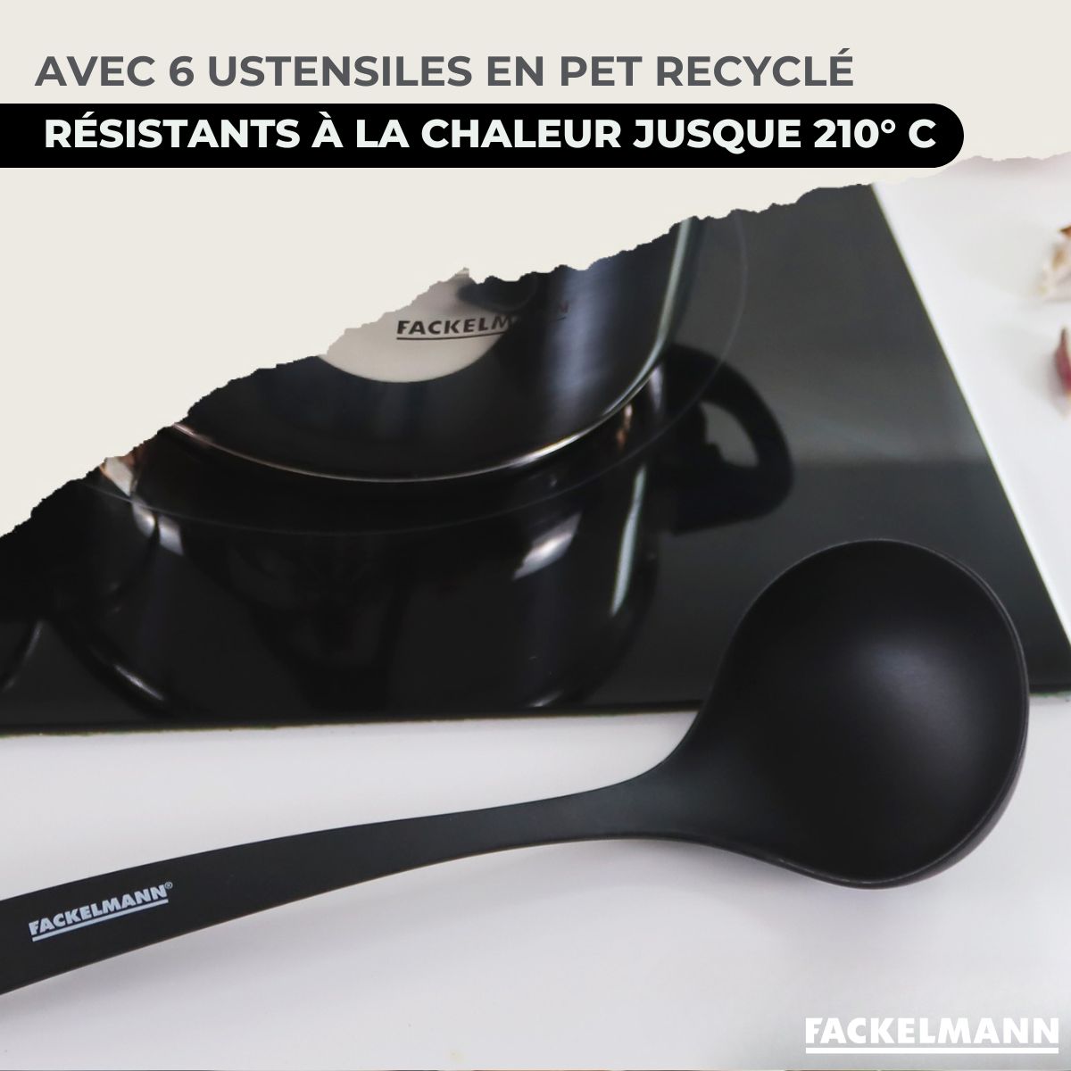 Set de 1 poêle 20 cm en inox et 6 ustensiles  Eterna Fackelmann - Mathon - 7