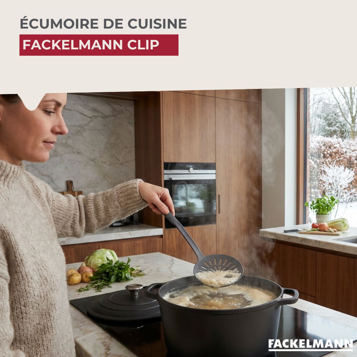 Écumoire 33,5 cm  CLIP Fackelmann - Mathon - 2