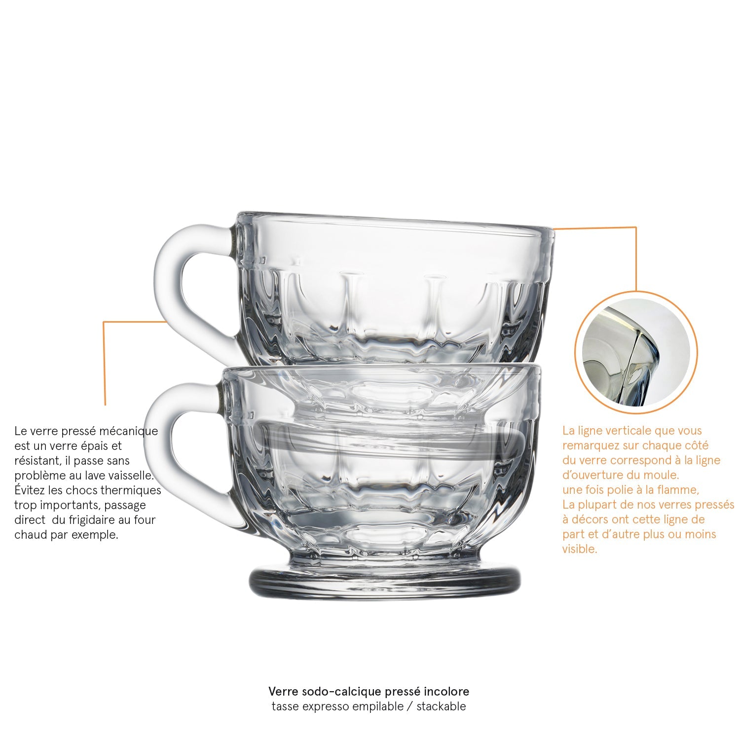 Lot de 6 tasses expresso La Rochère - Mathon - 4