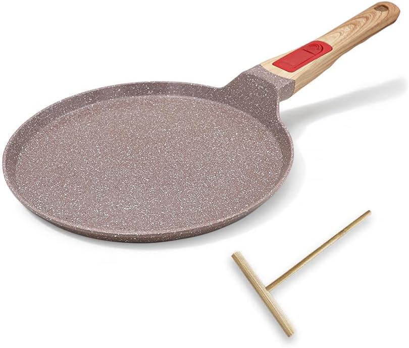 Poêle à crêpes 20 cm en céramique marron noir Vendos85 - Mathon
