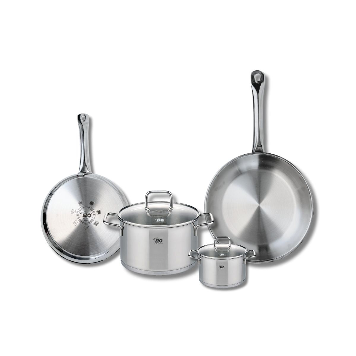 Set de 2 Poêles de cuisson 24 et 28 cm et 2 faitouts 12 et 20 cm  Profi Citrin Elo - Mathon - 1