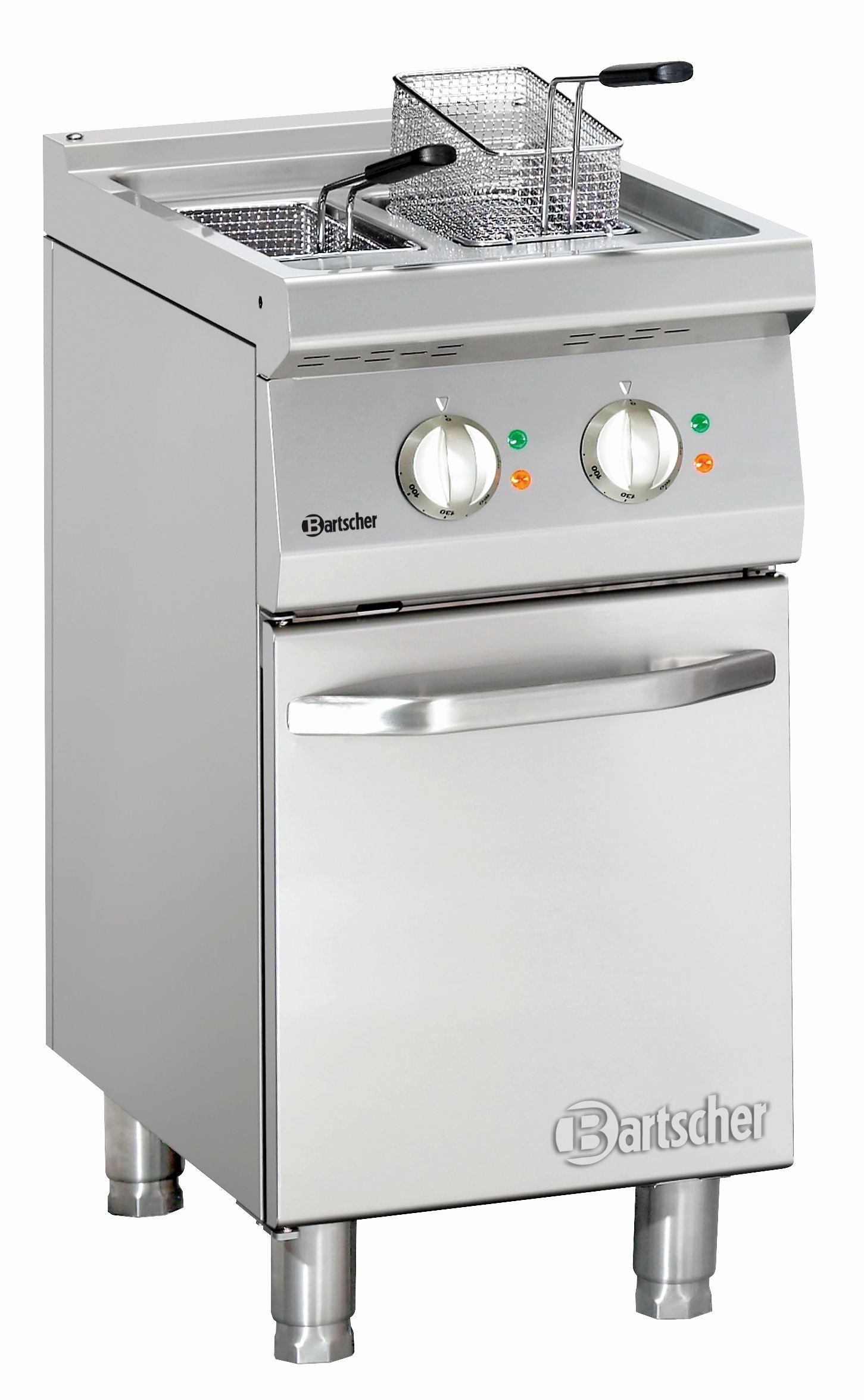 Friteuse Professionnelle - 2 x 9 Litres - 15 kW - sur Armoire - Bartscher - Mathon - 1