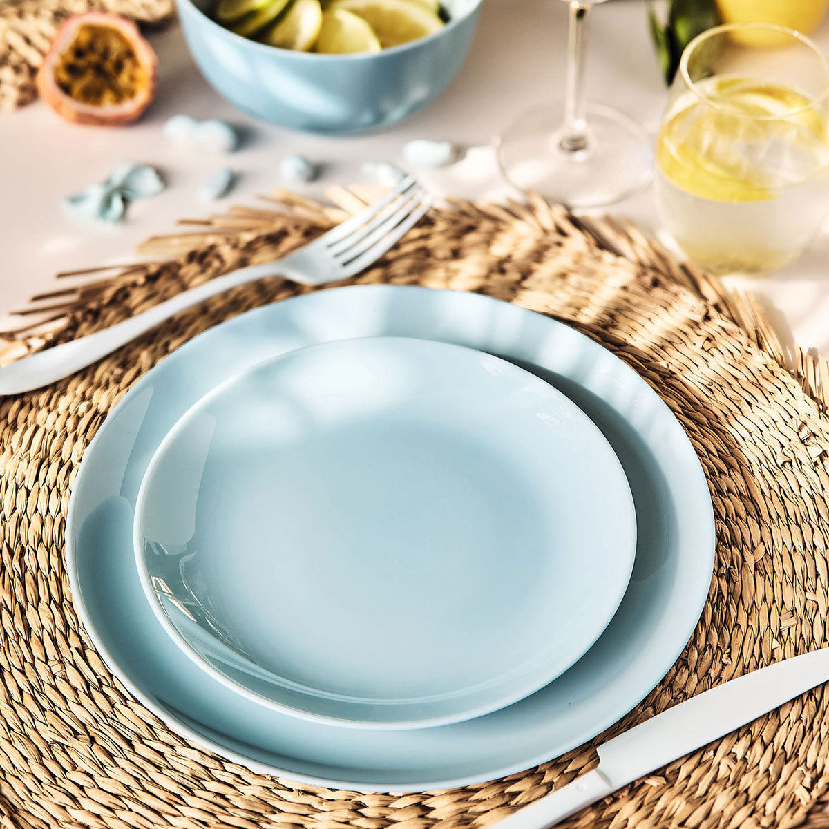 4 assiettes à dessert 19cm Diwali Paradise Blue Luminarc - Mathon - 4