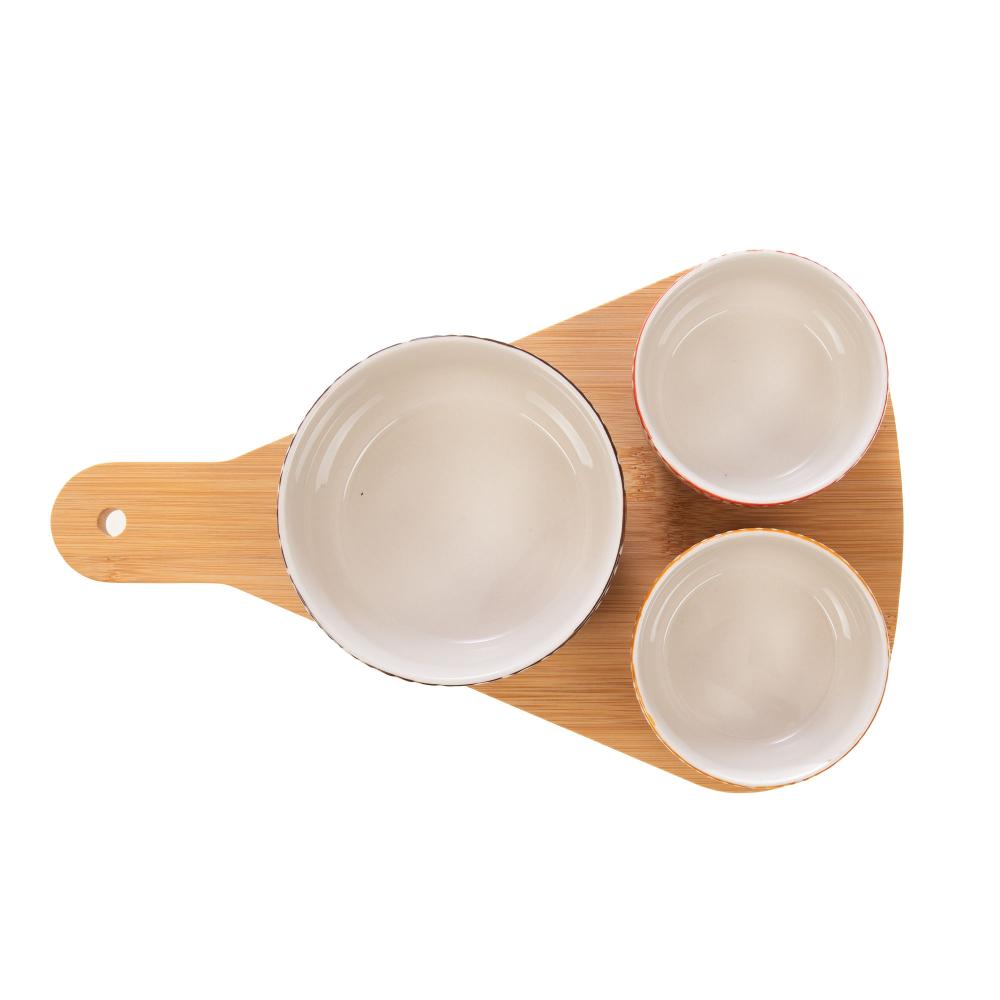 Plat et ses 3 bols Isis Amadeus - Mathon - 2