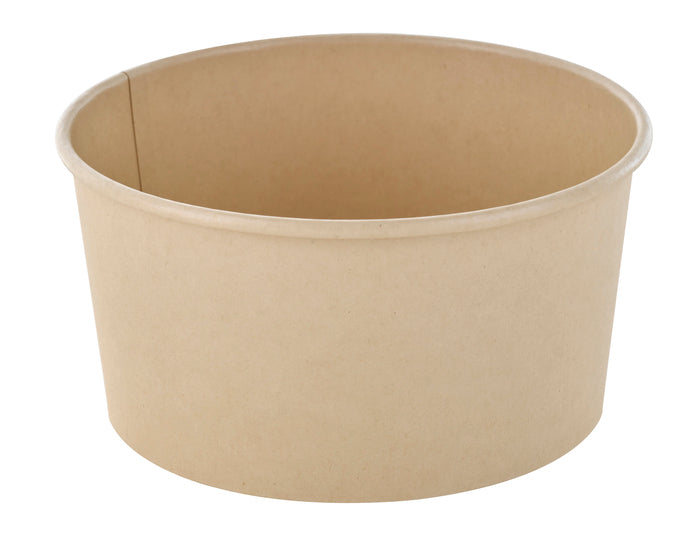 45Pcs - Saladier rond Buckaty en carton brun sans matière plastique, Waterbased  H75mm 900ml FirstPack - Mathon