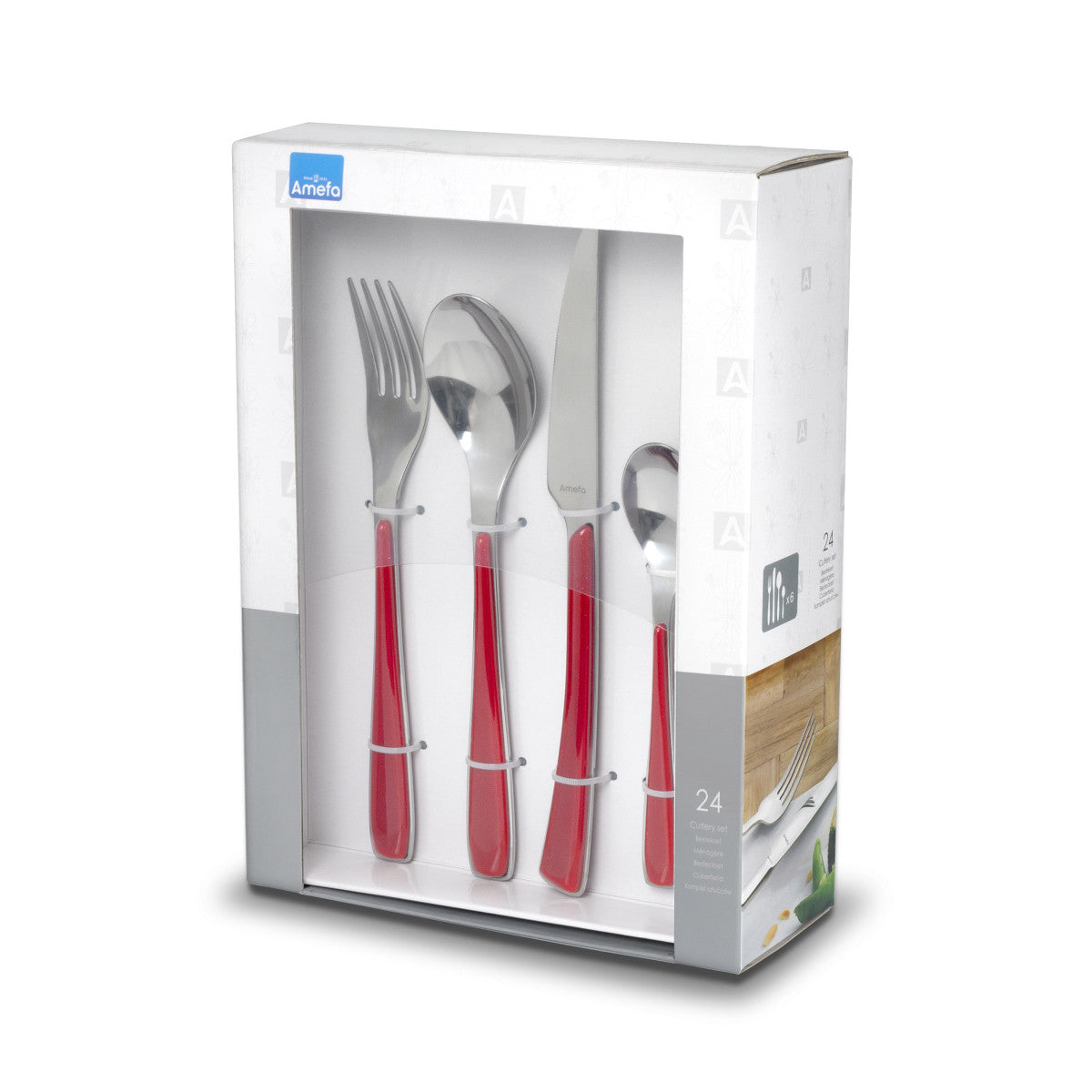 Alizé - Ménagère 24 pièces Rouge Amefa - Mathon - 2