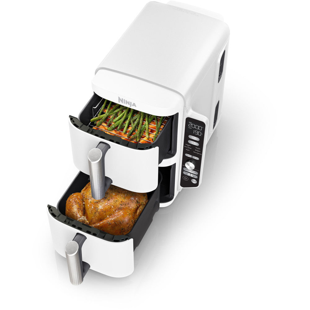 Friteuse Sans Huile Ninja - Double Stack Xl Sl400euwh - Capacité 9,5l - 6 Programmes De Cuisson - Blanc - 2470w Ninja - Mathon - 4