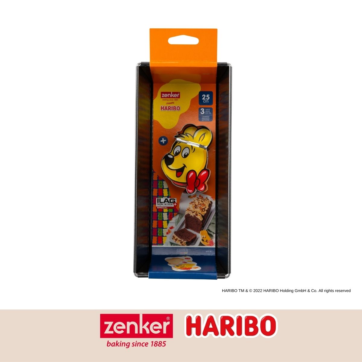 Moule à cake 25 cm avec emporte-pièce Zenker Haribo Zenker - Mathon - 9