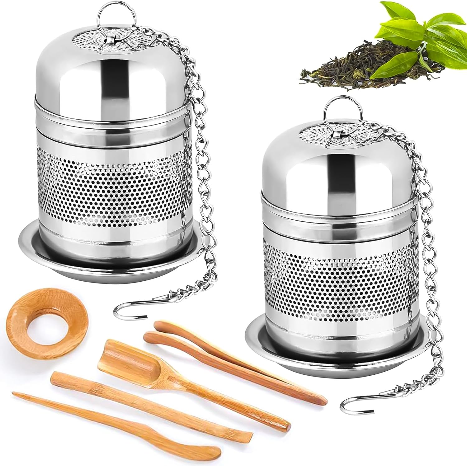Lot de 2 infuseurs à thé en acier inoxydable avec chaîne Vendos85 - Mathon