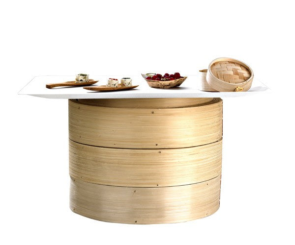 2Pcs - Cuiseur vapeur bambou   H74mm FirstPack - Mathon - 2