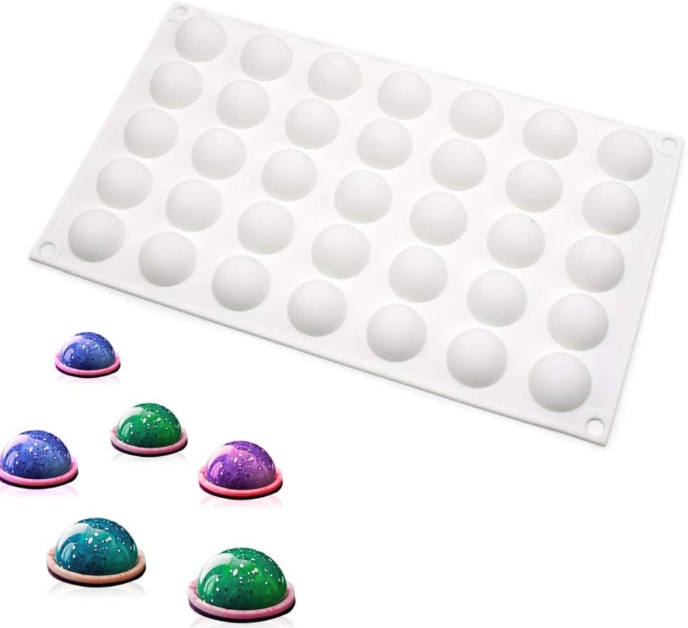 moules En Silicone pour Glace Chocolat Pâtisserie Dessert, 35 Trous Forme de petits demi-cercles Vendos85 - Mathon