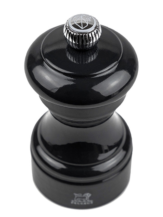 Bistro Moulin à sel manuel en bois laqué, noir, 10 cm - 4" Peugeot - Mathon - 4