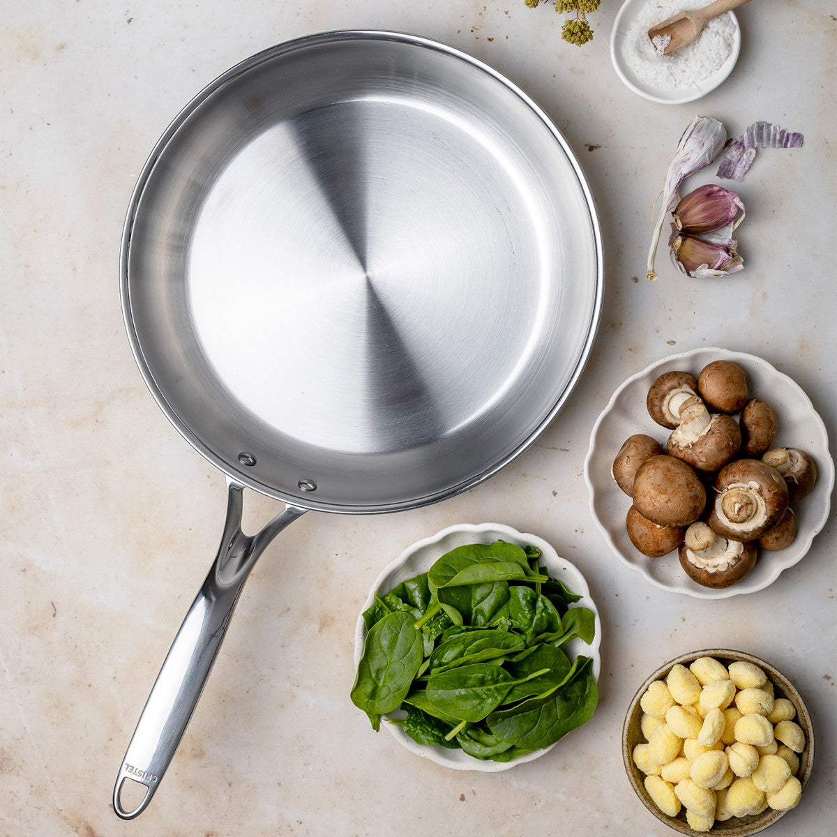 Poêle inox professionnelle Ultraply 20cm Cristel - Mathon - 4