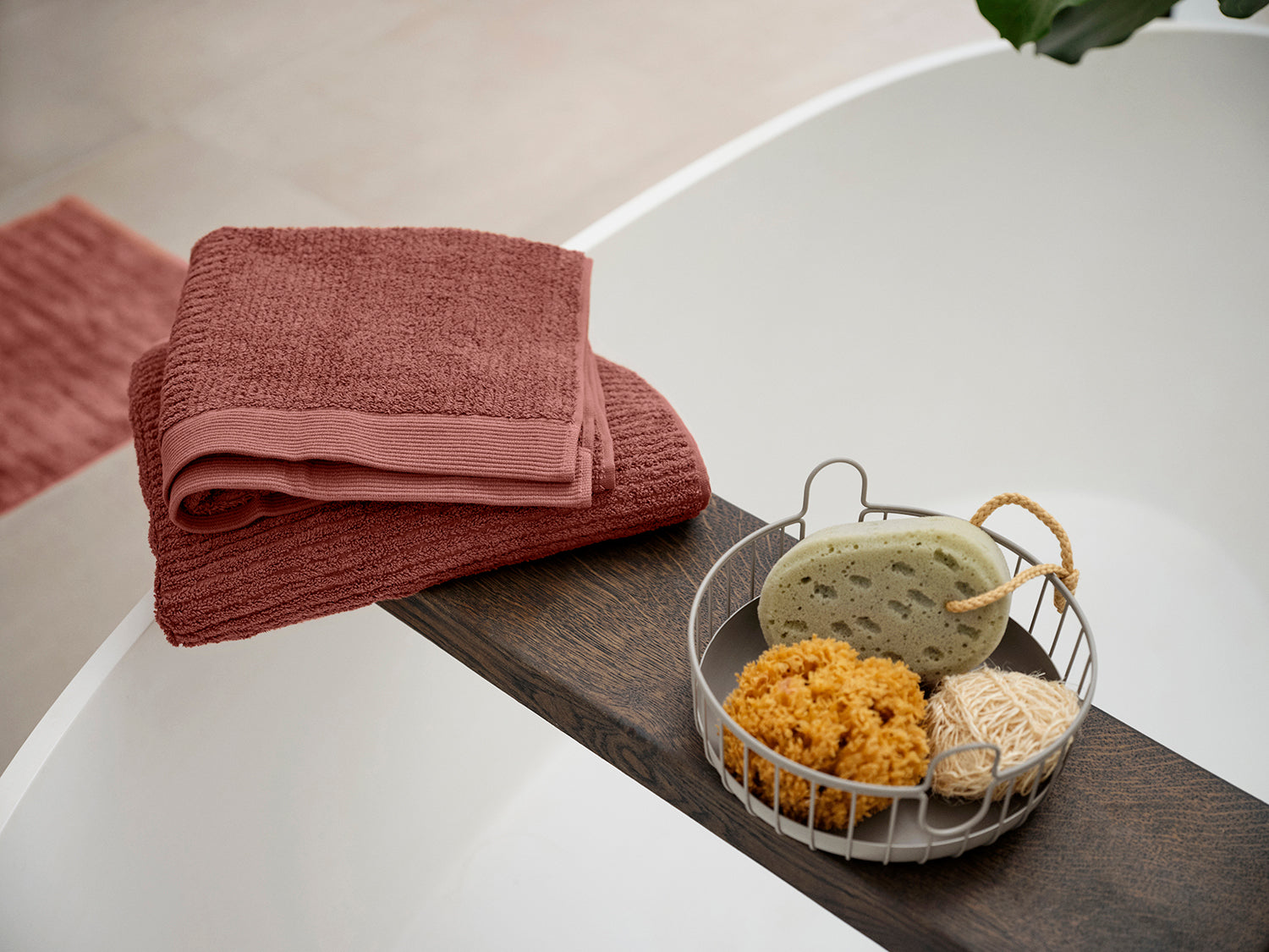 Tapis de bain TILES en coton Peach Red Zone Denmark - Mathon - 4