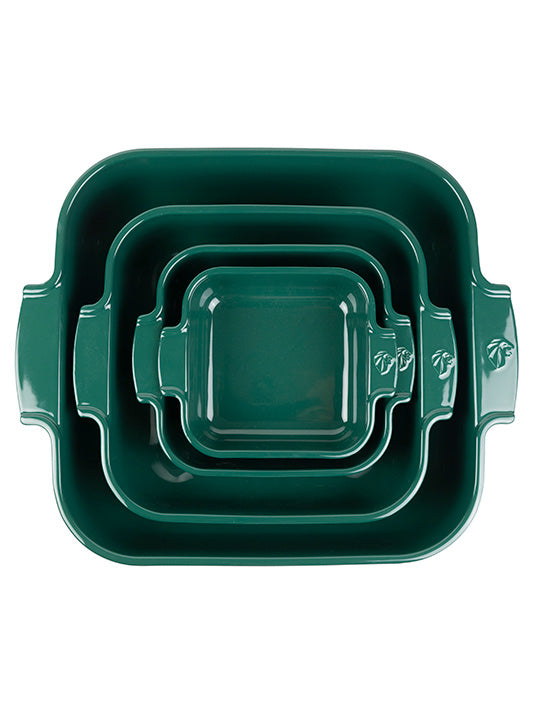 Appolia Plat four céramique carré vert forêt 36 cm - 14.25in Peugeot - Mathon - 4