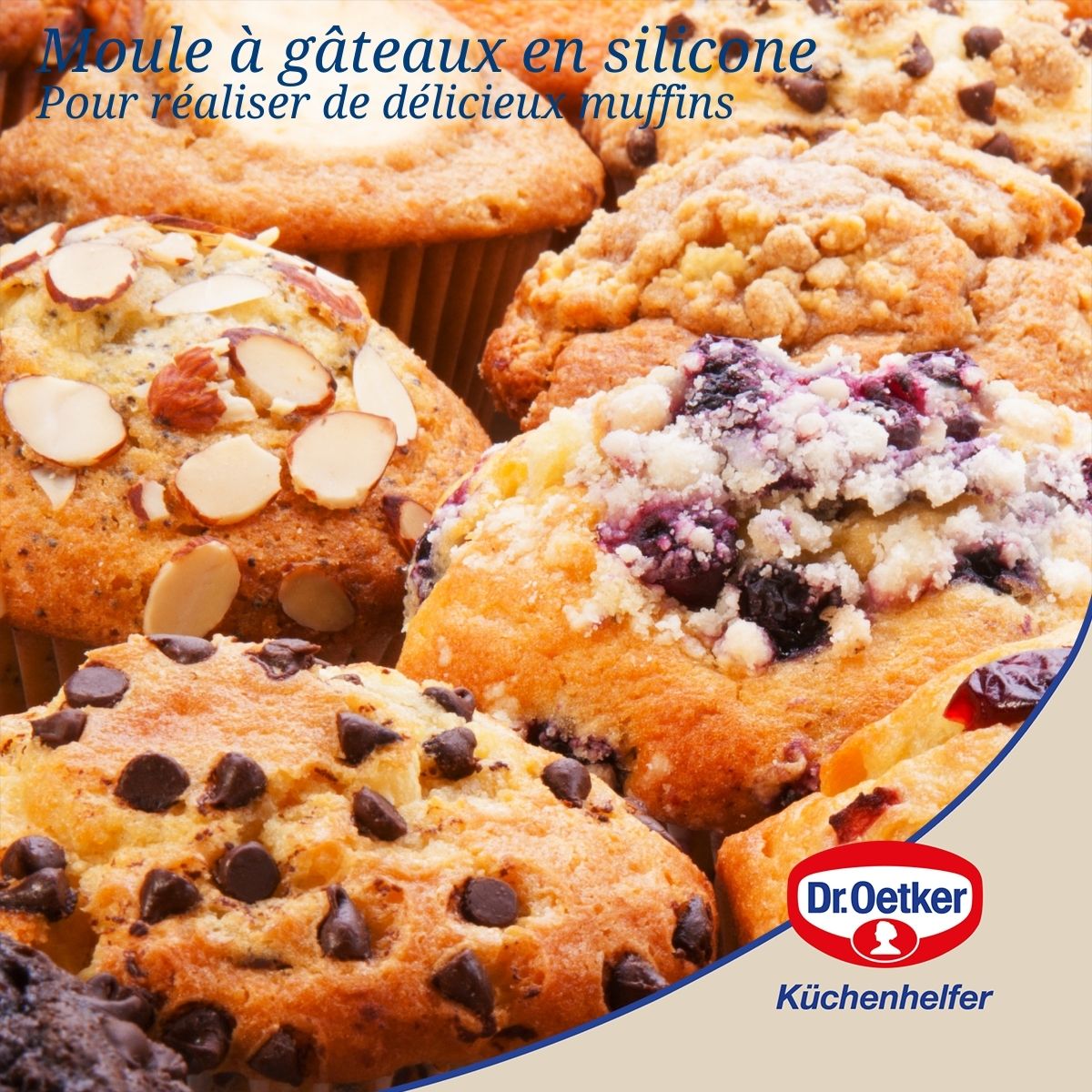Ensemble de 2 moules à muffins 6 empreintes 30 x 18 cm  Flexxibel Love Dr. Oetker - Mathon - 4