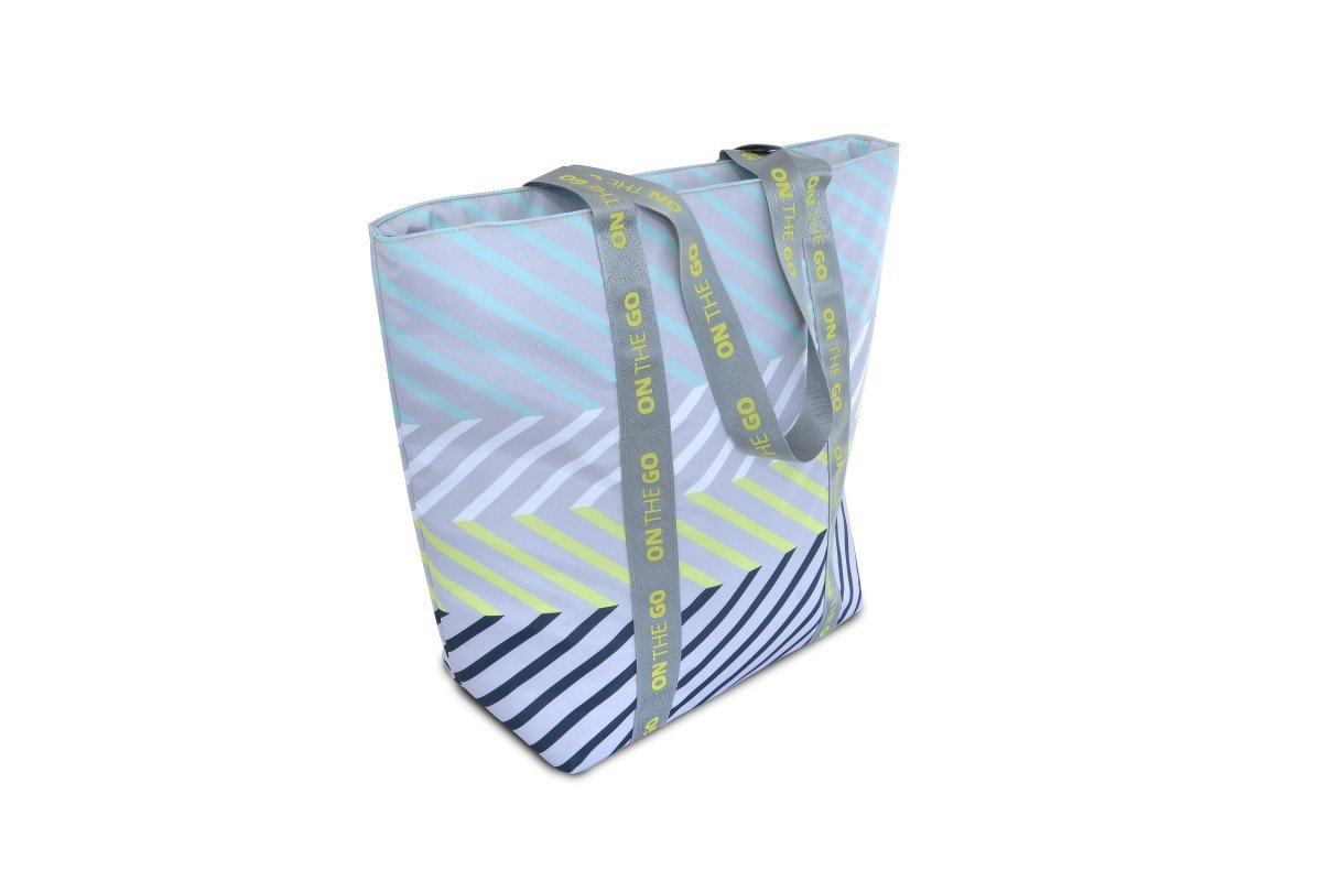 Shopper Sac à lunch On the go Turquoise Printing Iris Barcelona - Mathon