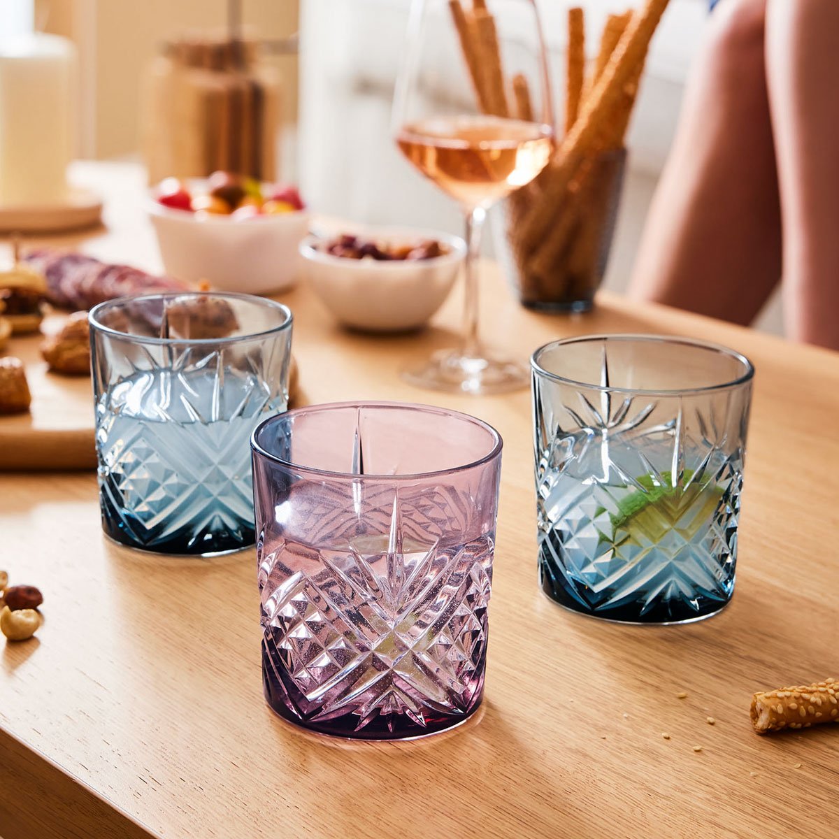 4 verres à eau bleus 30 cl Salzburg Color Luminarc - Mathon - 2