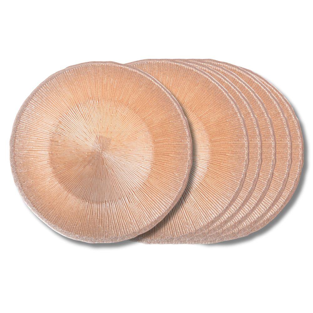 Assiette plate Glitter doré 28 cm (lot de 6) Table passion - Mathon - 1