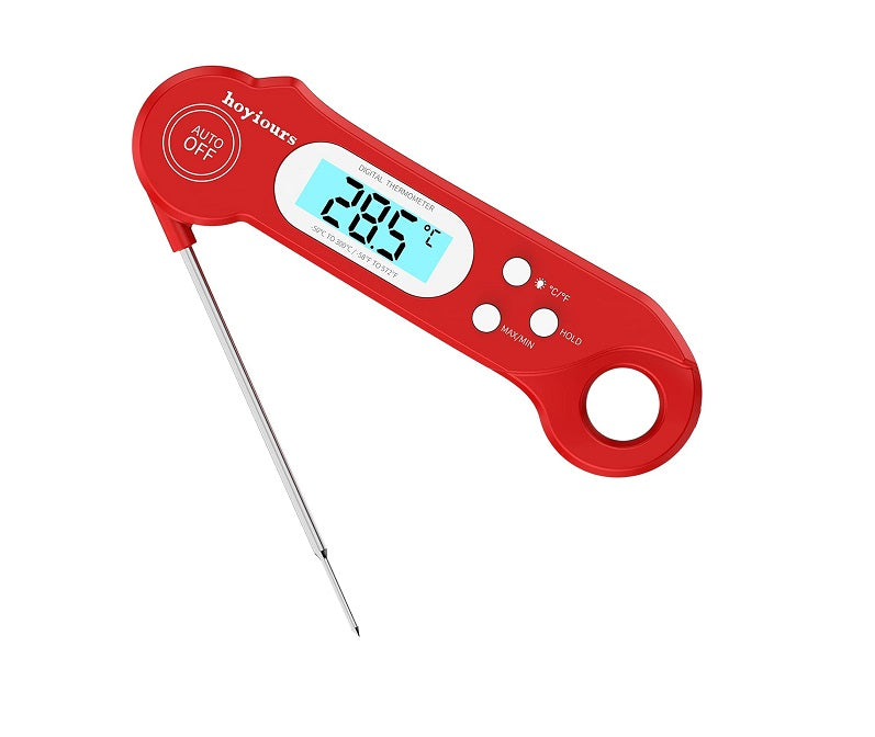 Thermomètre Cuisine Pliable avec Écran LCD rouge Vendos85 - Mathon
