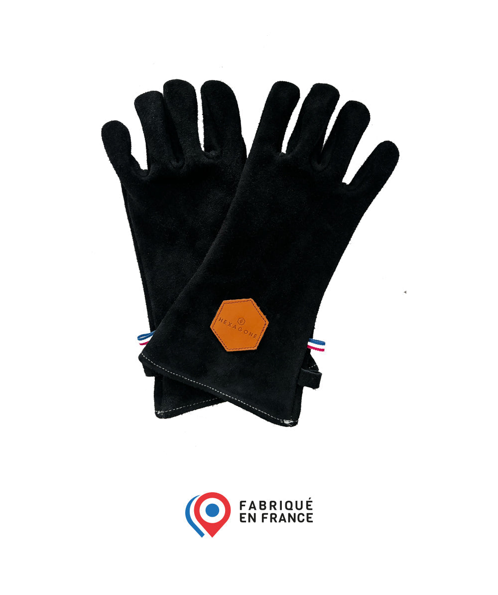 Gants de protection | Cuir noir Hexagone - Mathon - 1