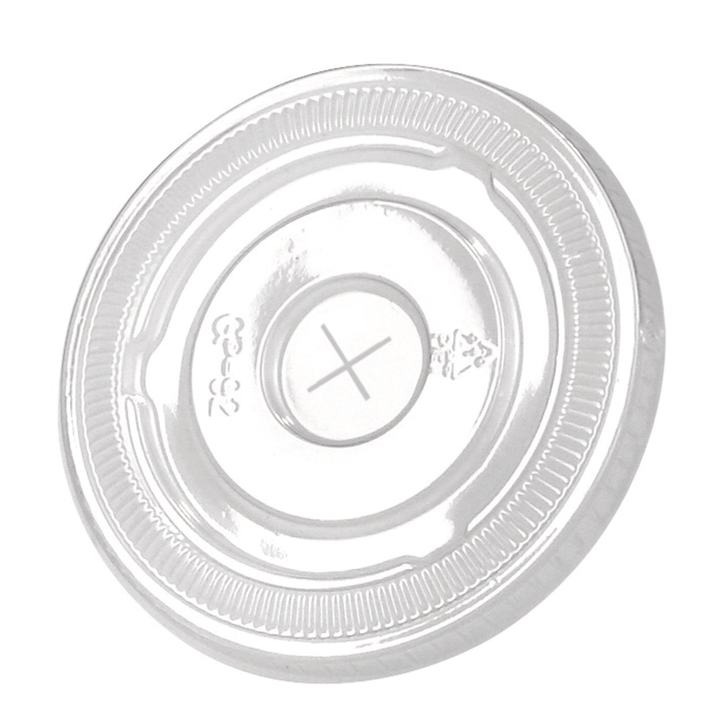 Couvercle plastique PET transparent plat Diam: 7,9 cm 7,9 x 1 cm x 100 unités FirstPack - Mathon