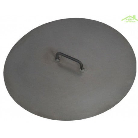 Couvercle de brasero rond en acier-Ø 60cm-Acier naturel---Acier naturel Cook King - Mathon - 4